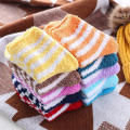 easy cleaning Winter Warm Women Soft Fluffy Stripes Bed Socks cold weather durable soft vogue beauty stretchy for plush + polyester autumn winter early spring stripes practical free size (UK 6-8) most women. 