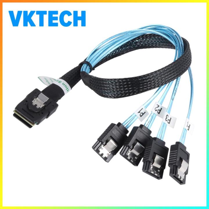 ADCAUDX Cavo Mini-SAS a SAS: 1 m SFF8087 a SAS SFF-8087 a SFF-8482 Connettore x4 con cavo adattatore SATA (1 m
