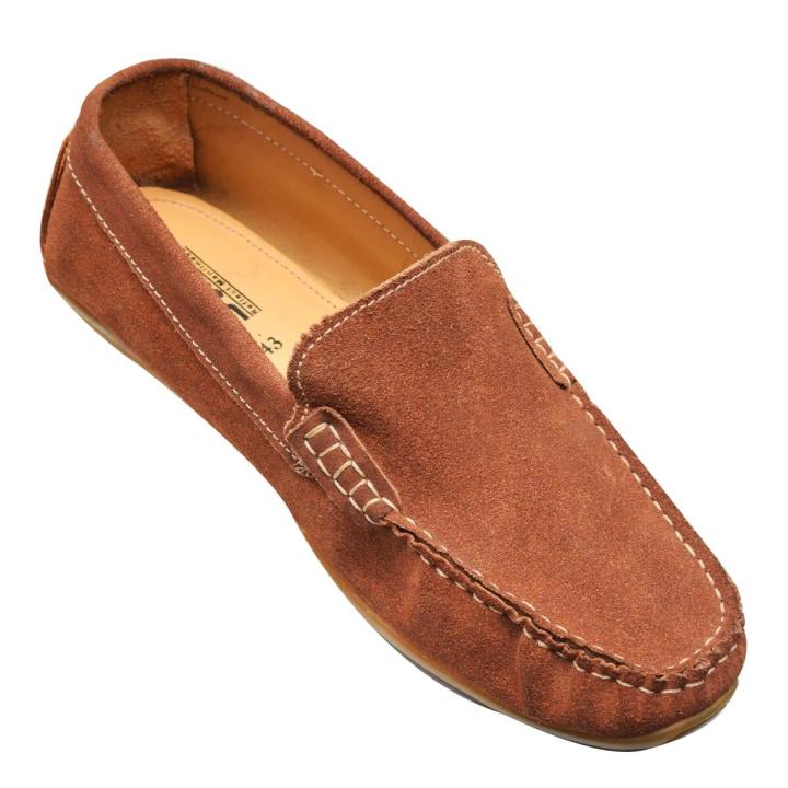 ISP Mens Leather Loafers - Brown