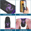 BlueWow Phoenix Customized Black Silver Fiber Gaming Finger Cots Are Super Sensitive and Silky Feel A Must-have for Newbies Suitable for PUBG Mobile Game Touch Screen. 
