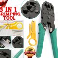 Networking Tool Crimping Tool 3 in 1 Wire Network Cable Crimper Cable Cutter Plier Cable Stripper Wire Stripper Crimp PC Crimping Tool Computer Networking Plier Fengshi tools. 