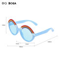 OQ BOGA 4 Styles Fashion Unisex Multicolor Round Lens Anti-UV Kids Sunglasses Children Eye Protection Plastic Full Rim UV400 Sun Glasses. 