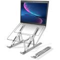 DATA FROG Laptop Stand Adjustable Ergonomic Aluminum Notebook Holder Bracket for Desk Foldable Portable Mount for Laptops and Tablets. 