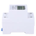 Single Phase Energy Meter LCD display white Din-rail. 