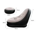 Casual Inflatable Sofa With Sofa Chair Set Air Sofa with Foot Rest Cushion. 