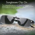 Uni Clear Dark Green Polarized Lens Sunglasses Clip On Eyeglasses. 