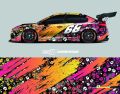 Skull Full Body Vinyl Wrap Modern Design Vector Image Car Full Wrap Sticker Decorative Car Decal Racing Car Graphic Decal. 