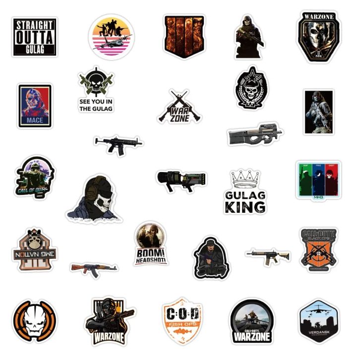 NEW%2010/30/50PCS%20Call%20of%20Duty%E3%80%81COD%20Game%20Stickers%20Aesthetic%20Laptop%20Water%20Bottle%20Waterproof%20Graffiti%20Decals%20DIY%20Sticker%20Packs%20Kid%20Toys%20-%20Image%205