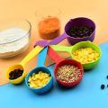 10 pcs Measuring Cup and Spoon Set, Colourful Plastic Weighing Cups and Spoons for Dry and Liquid Ingredient. Professional Utensils, Prepare Meals Fast 10 piece kitchen cooking measuring spoons cups mould. 