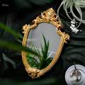 Nordic Retro Hanging Wall Oval Mirror Makeup Mirror Bath. 