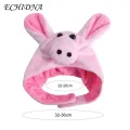 Comfortable Pet Hat Adorable Plush Pig Shape Pet Hat Winter Warm Headwear for Dogs Cats Adjustable Comfortable Cute Costume for Pet Supplies. 
