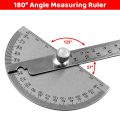 180° Angle Ruler Protractor Stainless Steel Ruler With 180 Degree Angle Square Woodworking 10cm Angle Measuring Goniometer. 