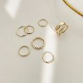 Simple Hip Hop Retro Index Finger Ring Adjustable 7Pcs/Set Rings. 
