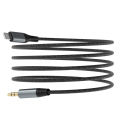 DUDAO L11Pro - Lightning to 3.5mm Audio cable for i Phones webcast, 1 meter, Aluminum Alloy + Braided Jacket, ISO9001, UKAS. 