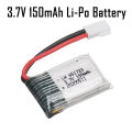 3.7V 150mAh 30C Li-Po Battery Mini Rechargeable Lithium Polymer LiPo Battery for RC Airplane Toy Arduino Electronics. 