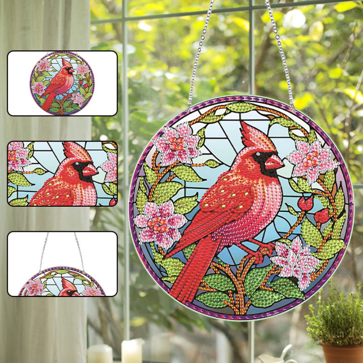 Acrylic%20Single-Side%20Diamond%20Painting%20Home%20Decor%20Hummingbird%20Peacock%20Owl%20Diamond%20Painting%20Hanging%20Pendant%20for%20Garden%20Window%20Decor%20-%20Image%202