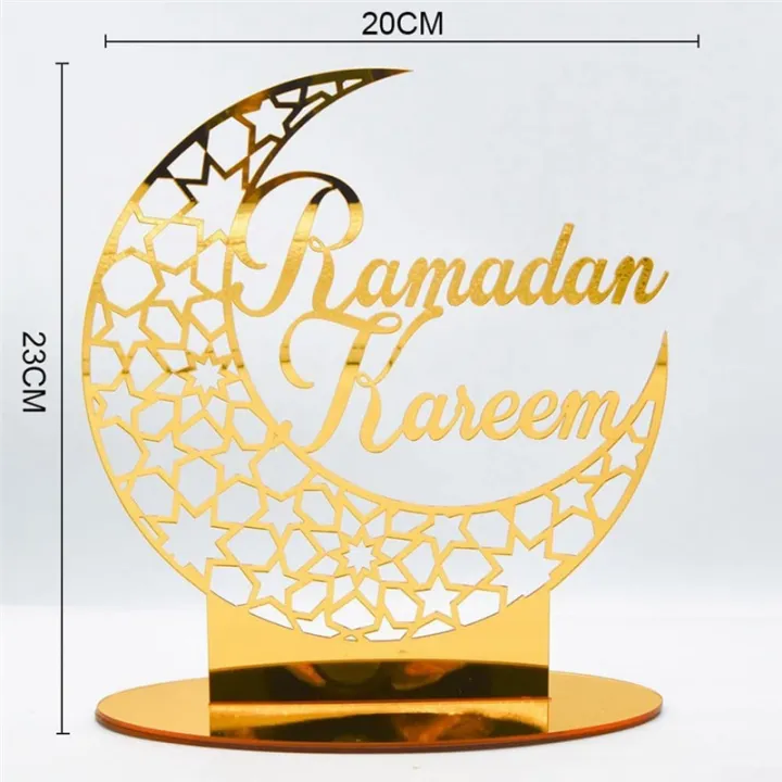 1pcs%20Acrylic%20Eid%20Mubarak%20Table%20Decoration,%20Ramadan%20Moon%20Night%20Light%20-%20Image%202
