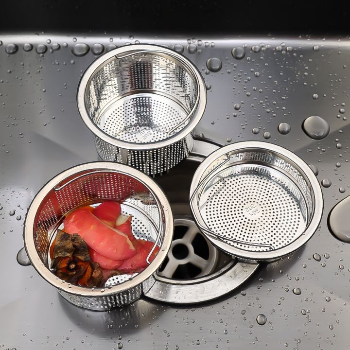1pcs Floor Drain Sink Stainless Steel Plug Waste Sink Drain Filter Stainless Steel Filter Screen Sewer Kitchen Sink Garbage Strainer Kitchen Accessories