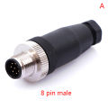 M12 Waterproof Sensor Connector Male & Female Plug 8 pin Wire Connector. 