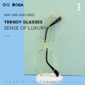 OQ BOGA 3 Colors Unisex Fashion Outdoor Decorate Oval Frame Glasses Women Men Eye Protection Metal Full Rim Eyewear. 