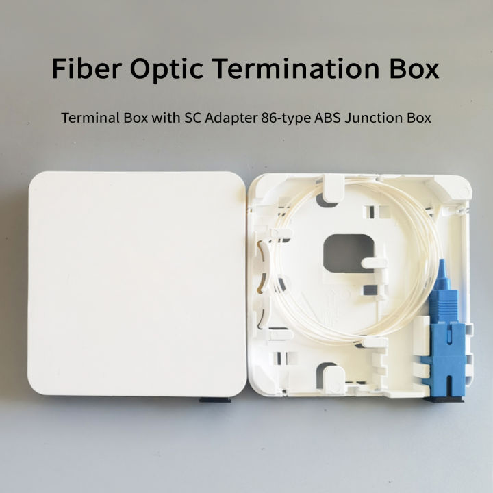 Type 86 SC Ftth Terminal Box Fiber Optic Wall Outlet With Adapter Pigtail Wall-Mount Switch Box Multi-Function Wiring Enclosure