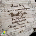 Customized Wooden Gift Teacher's Day Gift With Your Name & Wishes For Teacher's Day Gift Happy anniversary gift Birthday Gift wedding gift lover gift valentine gift. 