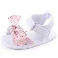 I Love Daddy&Mummy Summer New Baby Girl Sandals Soft Cotton Floral Toddler Girls Shoes Cute Bows Princess Baby Girl Sandals. 