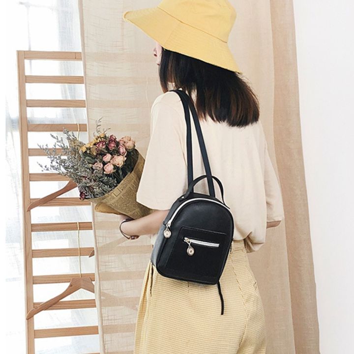 Cute%20Backpack%20for%20Women%20Leather%20Mini%20Daypacks%20Black%20-%20Image%204