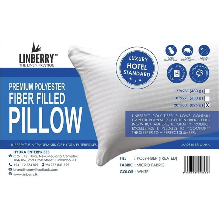 Pillow - Virgin Fiber -20"x30" - Hotel Grade