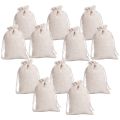 12Pcs Small Cotton Drawstring Bags for Wedding DIY Craft Soaps Herbs. 