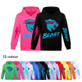 MR BEAST Cartoon Animation Boys and Girls Children's Clothing Hooded Tops Hoodie Sweatshirt 1218xx. 