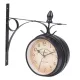 European-Style Double-Sided Wall Clock Creative Classic Clocks Monochrome. 