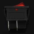 4X Red Light 4 Pin DPST ON/OFF Snap in Rocker Switch 15A/250V 20A/125V AC 28X22mm. 
