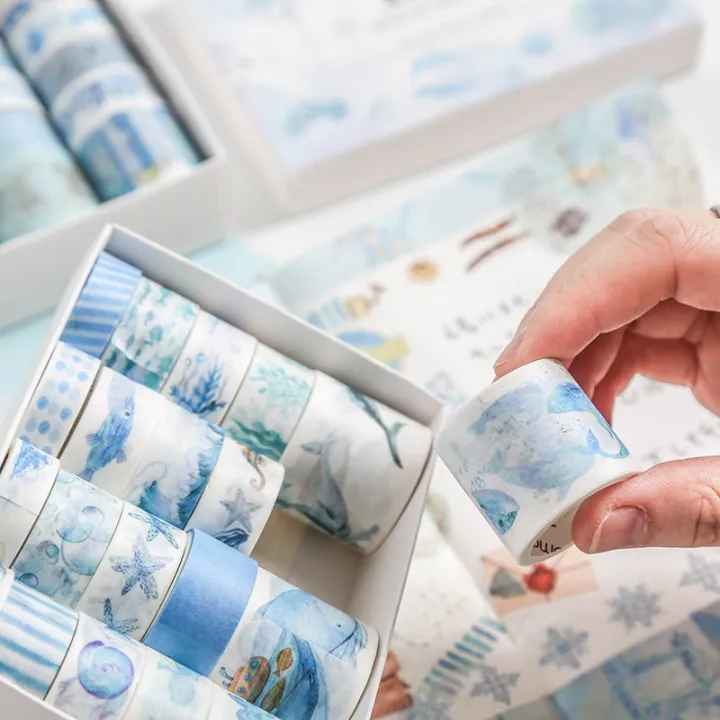 Washi%20Floral%20Masking%20Sticker%20Fish%20Label%20Whale%20Album%20Tape%20Kawaii%20Craft%20For%20Scrapbooking%20Diary%20Paper%2020%20Rolls%20Plant%20Set%20Art(C)%20-%20Image%208