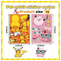 8 Sheets Pokemon Puzzle Stickers Pikachu Psyduck Bulbasaur Anime Cartoon Kids DIY Make A Face Sticker Handicraft Waterproof Decals. 
