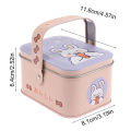 Vintage Small Suitcase Storage Tinplate Candy Box Cookie Gift Box Storage Can Dounp. 