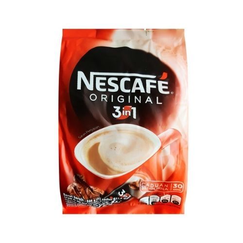 Nescafe 3 In 1 Original Soluble Ground Coffee Beverage, 30 x 17.5 g