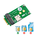 M.2 Key B to Mini PCI-E Adapter for 5G 4G 3G LTE GSM Module with NANO SIM Card Slot. 
