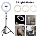 360 Rotatable 10 Inch Selfie LED Ring Light with 7ft Tripod Stand Adjustable Phone Holder for TikTok, YouTube, and Photography Studio Setup. 