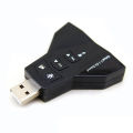 USB Sound Card Adapter External Virtual 7.1 Channel 3D Sound Card, External USB Sound Card Audio Adapter Mic Speaker Audio Interface For Laptop PC. 