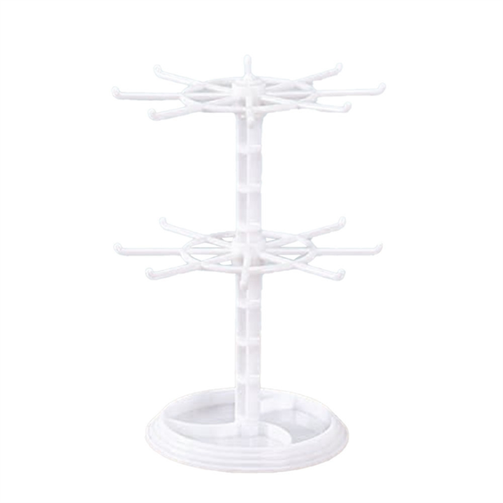 Countertop Acrylic Rotating Keychain Rack Adjustable 2 Tire Spinner ...