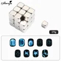 Monja 27Pcs Nail Art Cat Eye Cube Magnet 12Pcs Round Magnet Beads Multi-function Gel Polish Disassemble Magnets Manicure Tools. 