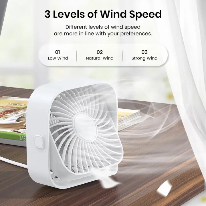 TOPK%20USB%20Desk%20Fan%20360%C2%B0%20Rotation%20Adjustment%20Portable%20Cooling%20Fan%203%20Speed%20Ultra%20Quiet%20Powerful%20Mini%20Table%20Fans%20For%20Home%20OfficeUSB%20Fan%20-%20Image%203