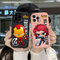 AMORVOR for iPhone 13 Back Cover Marvel Superhero Print PU Leather Case Soft Silicone Edge Phone Cases. 