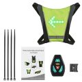 LED Turn Signal Bike Pack USB Rechargeable Reflective Backpack Attachment Clip with Remote Control LED Backpack with Direction Indicator Safety Light Bag Sports Vest for Cycling Running Walking Jogging. 