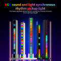 RGB Sound Control Light Bar Pickup Rhythm Light Music Car Home USB Ambient Light Atmosphere Night Lamp for Disco Game Computer. 
