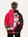 Christmas cute Santa Claus 3D print boys casual pullover long sleeve hoodies boys sweatshirt for spring fall kids hoodie tops. 