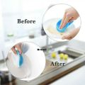 Multipurpose Kitchen Silicone Scrubber Non Stick Dishwashing Cleaning Sponge 5 Colors（5 Pieces）. 