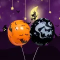 10 Pcs Halloween Pumpkin Latex Balloon 12 Inch  Party Balloons Black Orange Kids Toys. 