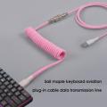 Mechanical Keyboard Coiled Cable Wire Type C Usb Port Coiling Cable Desk Computer Gaming Keyboard Accessories. 